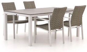 Manifesto Villongo/Fidenza 183cm dining tuinset 5-delig stapelbaar