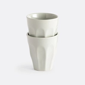 Set van 2 geribbelde koffiekopjes, Notele