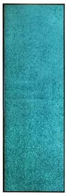 vidaXL Deurmat wasbaar 60x180 cm cyaan