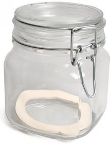 Beugelpot, glas, vierkant, 0,75 l