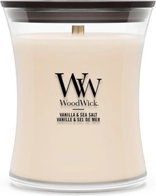 WoodWick geurkaars - Medium Hourglass - Vanilla &amp; Sea Salt