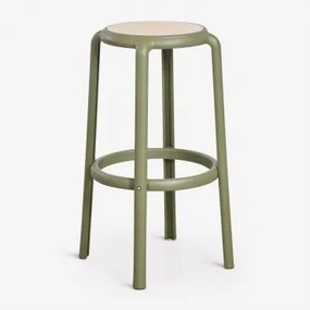 Set Van 2 Hoge Krukken Omara ↑75 Cm & Groen – Intens Olijf - Sklum