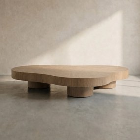 Grote Salontafel Organisch Lichtbruin - 150 X 110cm.