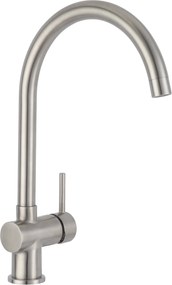 Saqu Shine keukenkraan met hendel en draaibare uitloop geborsteld staal