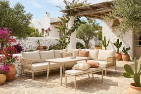 Hoek loungeset 7 personen Aluminium/wicker Taupe  Coco Ibiza