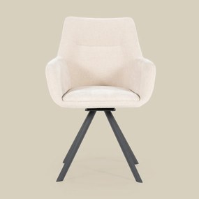 By-Boo Bliss Draaibare Eetkamerstoel Armleuningen Beige