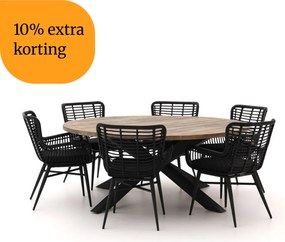 + 10% kassakorting | Diningset Intenso | 6 personen | Tuinset teakhout | 7-delig | Kees Smit Tuinmeubelen