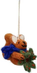 Kersthanger, vilt, eekhoorn met kerstkrans