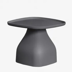 Vierkante Bijzettafel Voor De Tuin 50x50 Cm Van Polypropyleen Jubarri Grijs – Grafiet & ↑38 Cm - Sklum