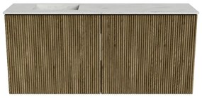 Mondiaz Joya DLux 90cm toiletmeubel dusk met wastafel faye links zonder kraangat opalo