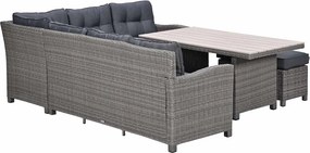 Garden Impressions Jaru lounge dining set 5-delig rechts - light teak vironwood