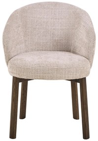 Luxe Eetkamerstoel Beige Met Hout
