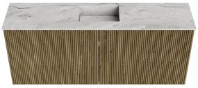 Mondiaz Joya DLux 100cm toiletmeubel dusk met wastafel faye midden zonder kraangat glace
