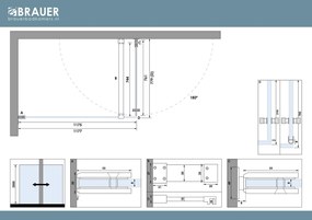 Brauer Void Carving profielloze douchecabine 80x120cm chroom