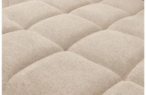 Goossens Excellent Bank Kubus - 30 X 30 Cm Stiksel wit, stof, 1,5-zits, modern design met chaise longue rechts