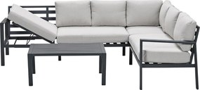 Garden Impressions Denver loungeset 4-delig rechts – donker grijs