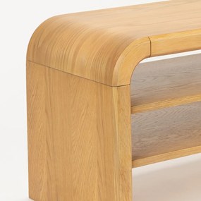 Zuiver Brave Design Tv-meubel Gebogen Eiken - 160x40x45cm.