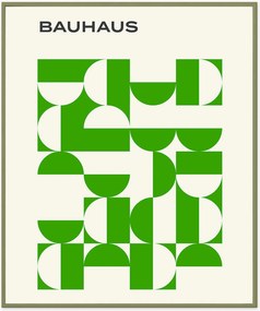 Ingelijste digitale print Bauhaus Green Poster