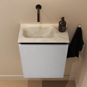 Mondiaz Ture DLux toiletmeubel 40cm plata met wastafel ostra links zonder kraangat