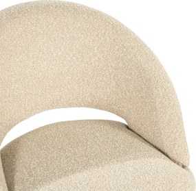 By-Boo Nido Eetkamerstoel Met Zwart Onderstel Taupe
