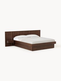 Houten bed Nanto met lades en hoofdeinde