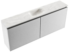 Mondiaz Ture DLux toiletmeubel 120cm plata met wastafel ostra midden met kraangat