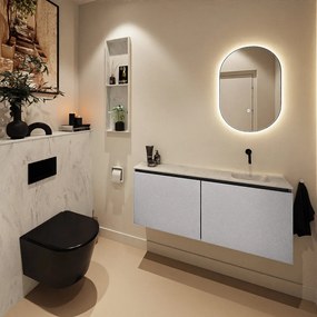 Mondiaz Ture DLux toiletmeubel 120cm plata met wastafel opalo rechts zonder kraangat