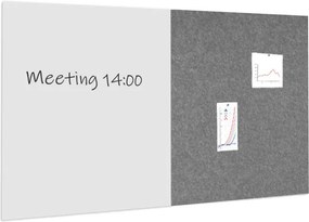 Whiteboard / prikbord pakket 100x200 cm - 1 whiteboard + 1 akoestisch