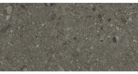 Baldocer Ceramica Nover wand- en vloertegel - 60x120cm - 9.5mm - Rechthoek - gerectificeerd - Terrazzo - Zwart Mat SW07311819-1