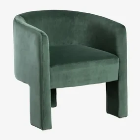 Fauteuil In Fluweel Xastru Jungle Groen - Sklum