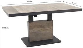 Jersey verstelbare tuintafel Deluxe - 140 x 85 cm.