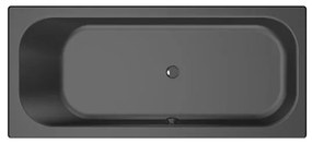 Xenz Aruba Ligbad - 170x75x48 - afvoer Midden - acryl - ebony 6801-29