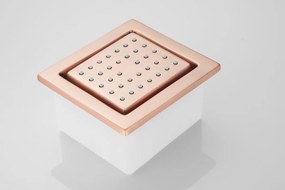 Saniclear Copper inbouw massage jet vierkant geborsteld koper