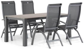 Tuinset 4 personen 180 cm Aluminium/Textileen /Aluminium/textileen Grijs Hartman Summerland/Valley