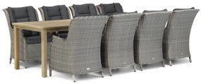 Tuinset 8 personen 300 cm Wicker Grijs Garden Collections Aberdeen/Weston