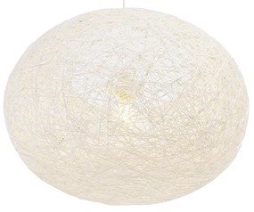 Landelijke hanglamp wit 50 cm - Corda Flat