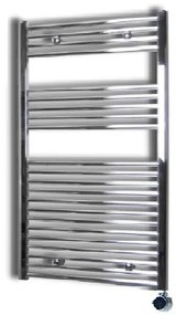 Sanicare elektrische design radiator 45x112cm chroom met thermostaat rechts chroom