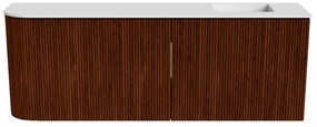 Mondiaz Joya 110cm toiletmeubel ronding links ruby met wastafel faye rechts 1 kraangat talc