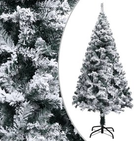 vidaXL Kunstkerstboom met sneeuw 120 cm PVC groen