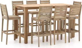 Barset ROUGH | 8 personen | Tuinset teakhout | 9-delig | Kees Smit Tuinmeubelen
