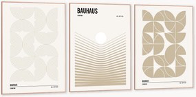 Ingelijste digitale prints Bauhaus, 3-delig