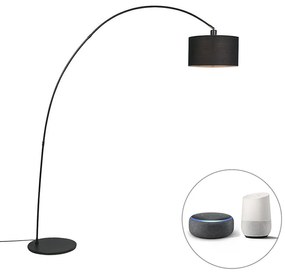 Smart Moderne booglamp zwart incl. WiFi G95 - Vinossa Modern E27 Binnenverlichting Lamp