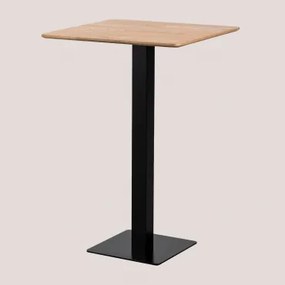 Vierkante Hoge Barkruk Van Esdoornfineer Espresso Zwart & ↔︎ 70 Cm - Sklum