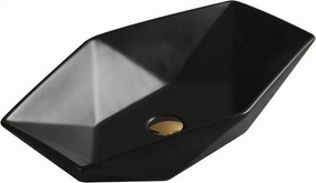 Mexen Elena opzetwastafel 63 x 41 cm, zwart mat - 21476385