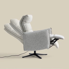 Elektrische Relaxfauteuil Creme Stof
