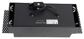 Set van 6 Inbouwspot zwart GU10 draai- en kantelbaar trimless 2-lichts - Oneon