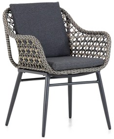 Lifestyle Garden Furniture Dolphin Dining Tuinstoel Mixed Black/taupe Wicker Taupe