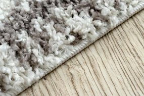Tapijt BERBER TANGER B5940 crème / bruinrand ,  Barber , marokkaanse shaggy