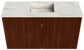 Mondiaz Joya DLux 70cm toiletmeubel ruby met wastafel faye midden 1 kraangat ostra