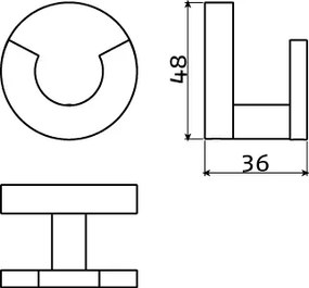 Clou Flat dubbel handdoekhaakje chroom